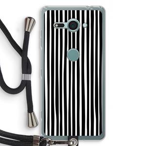 CaseCompany Stripes: Sony Xperia XZ2 Compact Transparant Hoesje met koord
