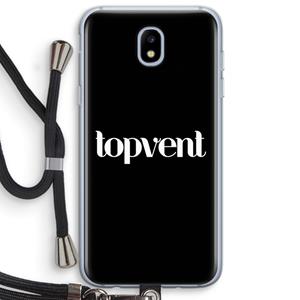 CaseCompany Topvent Zwart: Samsung Galaxy J5 (2017) Transparant Hoesje met koord