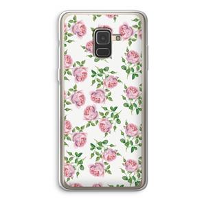 CaseCompany Kleine roosjes: Samsung Galaxy A8 (2018) Transparant Hoesje