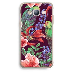 CaseCompany Papegaaien: Samsung Galaxy J3 (2016) Transparant Hoesje