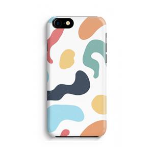 CaseCompany Memphis Shapes Blue: Volledig geprint iPhone SE 2020 Hoesje