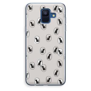 CaseCompany Miauw: Samsung Galaxy A6 (2018) Transparant Hoesje