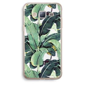 CaseCompany Bananenbladeren: Samsung Galaxy J3 (2016) Transparant Hoesje