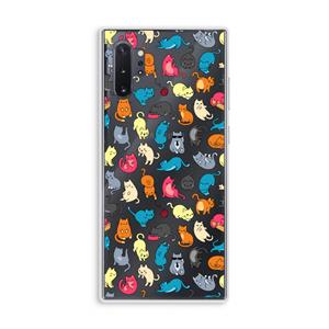 CaseCompany Kleurrijke katten: Samsung Galaxy Note 10 Plus Transparant Hoesje