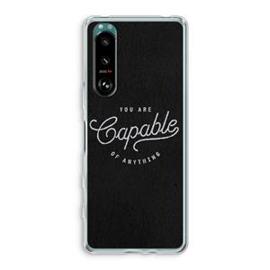CaseCompany Capable: Sony Xperia 5 III Transparant Hoesje