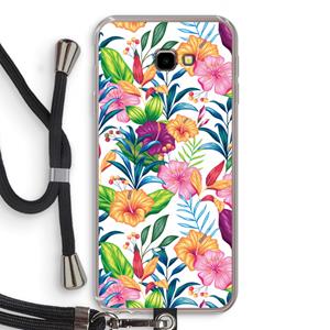 CaseCompany Tropisch 2: Samsung Galaxy J4 Plus Transparant Hoesje met koord