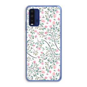 CaseCompany Sierlijke bloemen: Xiaomi Redmi 9T Transparant Hoesje