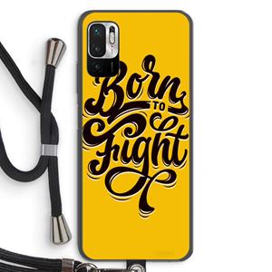 CaseCompany Born to Fight: Xiaomi Redmi Note 10 5G Transparant Hoesje met koord