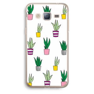 CaseCompany Sanseveria: Samsung Galaxy J3 (2016) Transparant Hoesje