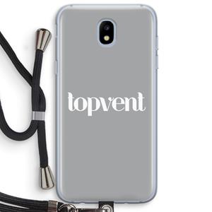 CaseCompany Topvent Grijs Wit: Samsung Galaxy J5 (2017) Transparant Hoesje met koord