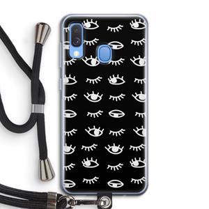 CaseCompany Eye pattern #3: Samsung Galaxy A40 Transparant Hoesje met koord