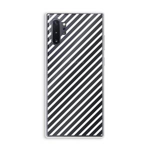 CaseCompany Strepen zwart-wit: Samsung Galaxy Note 10 Plus Transparant Hoesje