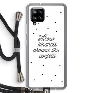 CaseCompany Confetti: Samsung Galaxy A42 5G Transparant Hoesje met koord