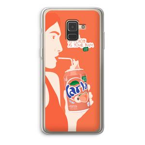 CaseCompany Peach please!: Samsung Galaxy A8 (2018) Transparant Hoesje