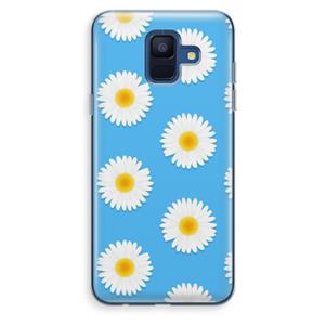 CaseCompany Margrietjes: Samsung Galaxy A6 (2018) Transparant Hoesje
