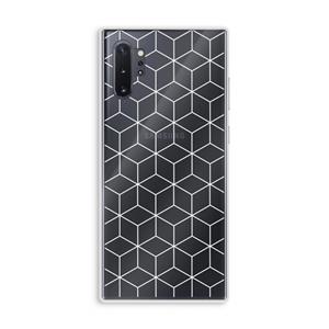 CaseCompany Zwart-witte kubussen: Samsung Galaxy Note 10 Plus Transparant Hoesje