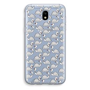 CaseCompany Zwanen: Samsung Galaxy J5 (2017) Transparant Hoesje