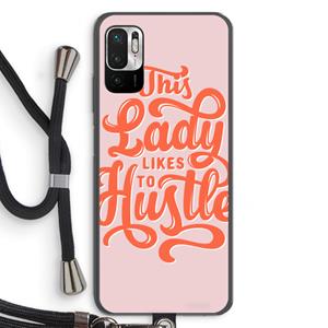 CaseCompany Hustle Lady: Xiaomi Redmi Note 10 5G Transparant Hoesje met koord
