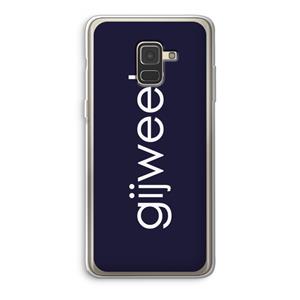 CaseCompany Gijweet: Samsung Galaxy A8 (2018) Transparant Hoesje