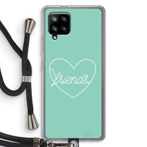 CaseCompany Friends heart pastel: Samsung Galaxy A42 5G Transparant Hoesje met koord