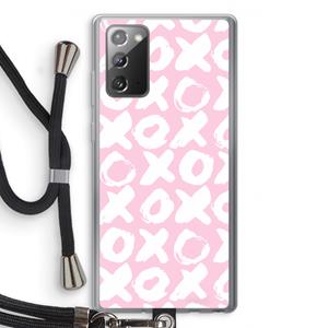 CaseCompany XOXO: Samsung Galaxy Note 20 / Note 20 5G Transparant Hoesje met koord
