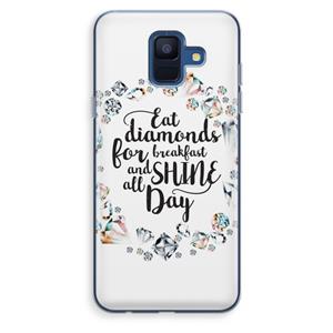 CaseCompany Diamonds: Samsung Galaxy A6 (2018) Transparant Hoesje