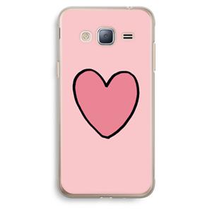 CaseCompany Hartje: Samsung Galaxy J3 (2016) Transparant Hoesje