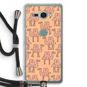 CaseCompany Kameel: Sony Xperia XZ2 Compact Transparant Hoesje met koord