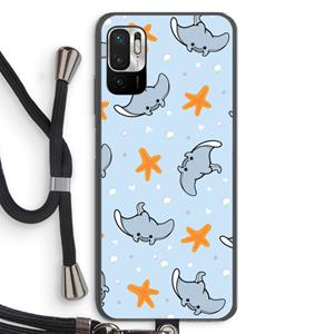 CaseCompany Manta: Xiaomi Redmi Note 10 5G Transparant Hoesje met koord