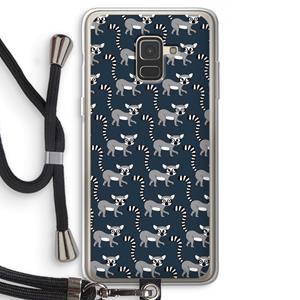 CaseCompany Makis: Samsung Galaxy A8 (2018) Transparant Hoesje met koord