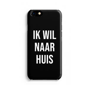 CaseCompany Ik wil naar huis - Zwart: Volledig geprint iPhone SE 2020 Hoesje