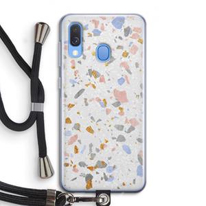 CaseCompany Terrazzo N°8: Samsung Galaxy A40 Transparant Hoesje met koord