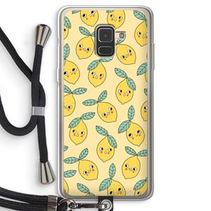CaseCompany Citroenen: Samsung Galaxy A8 (2018) Transparant Hoesje met koord