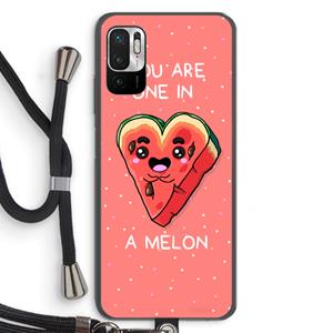 CaseCompany One In A Melon: Xiaomi Redmi Note 10 5G Transparant Hoesje met koord