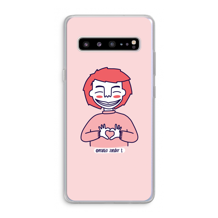 CaseCompany Hartje: Samsung Galaxy S10 5G Transparant Hoesje