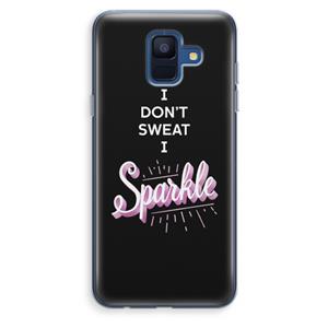 CaseCompany Sparkle quote: Samsung Galaxy A6 (2018) Transparant Hoesje