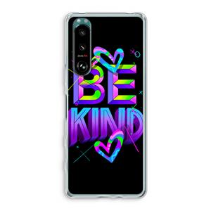 CaseCompany Be Kind: Sony Xperia 5 III Transparant Hoesje