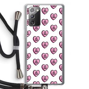 CaseCompany GIRL POWER: Samsung Galaxy Note 20 / Note 20 5G Transparant Hoesje met koord