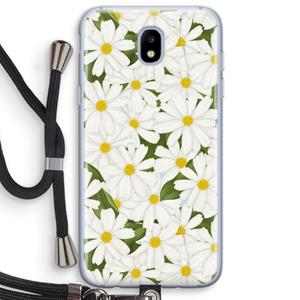 CaseCompany Summer Daisies: Samsung Galaxy J5 (2017) Transparant Hoesje met koord