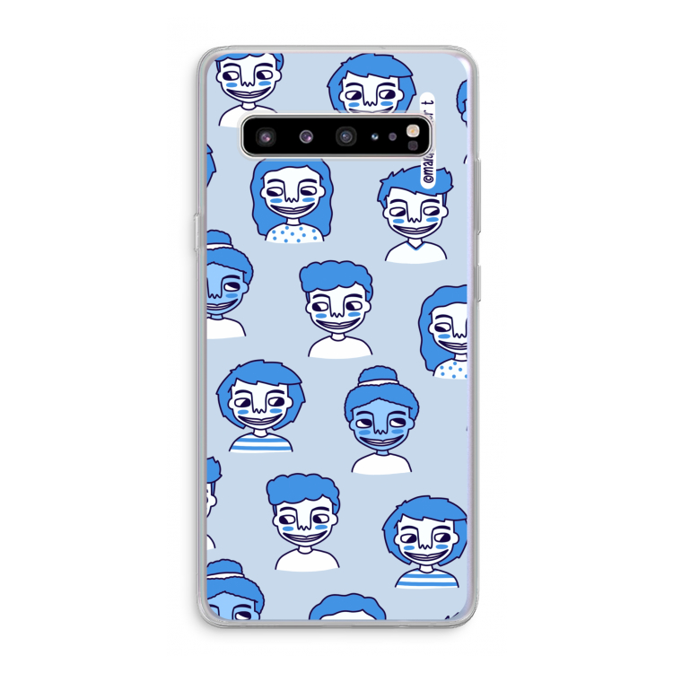 CaseCompany Gezichtjes: Samsung Galaxy S10 5G Transparant Hoesje