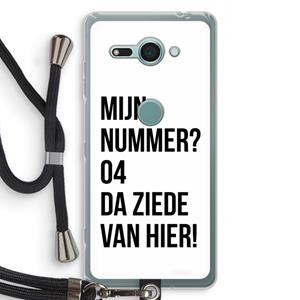 CaseCompany Da ziede van hier: Sony Xperia XZ2 Compact Transparant Hoesje met koord