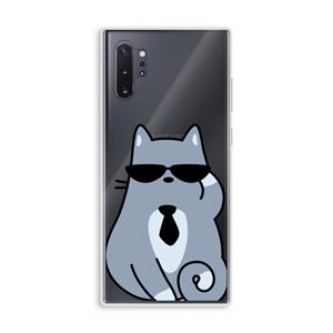 CaseCompany Cool cat: Samsung Galaxy Note 10 Plus Transparant Hoesje