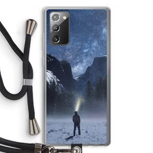 CaseCompany Wanderlust: Samsung Galaxy Note 20 / Note 20 5G Transparant Hoesje met koord