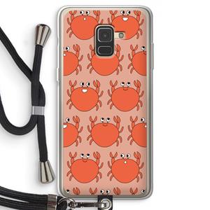CaseCompany Krab: Samsung Galaxy A8 (2018) Transparant Hoesje met koord