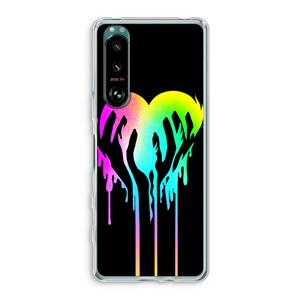 CaseCompany Hold My Heart: Sony Xperia 5 III Transparant Hoesje