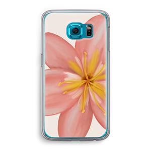 CaseCompany Pink Ellila Flower: Samsung Galaxy S6 Transparant Hoesje