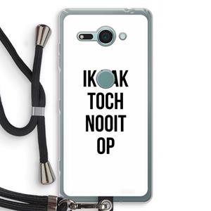 CaseCompany Ik pak nooit op: Sony Xperia XZ2 Compact Transparant Hoesje met koord