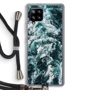 CaseCompany Zee golf: Samsung Galaxy A42 5G Transparant Hoesje met koord
