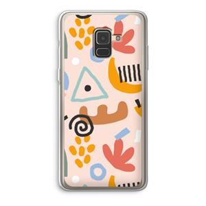 CaseCompany Abstract: Samsung Galaxy A8 (2018) Transparant Hoesje