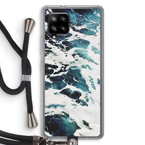 CaseCompany Golven: Samsung Galaxy A42 5G Transparant Hoesje met koord